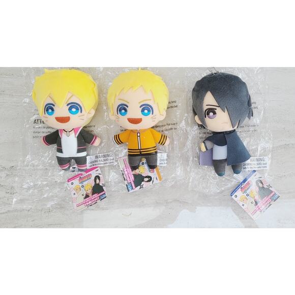 NARUTO TOMONUE UZUMAKI SASUKE BORUTO VOL 1. NEXT GENERATION LOT 3 PLUSH FIGURINE - Picture 9 of 9